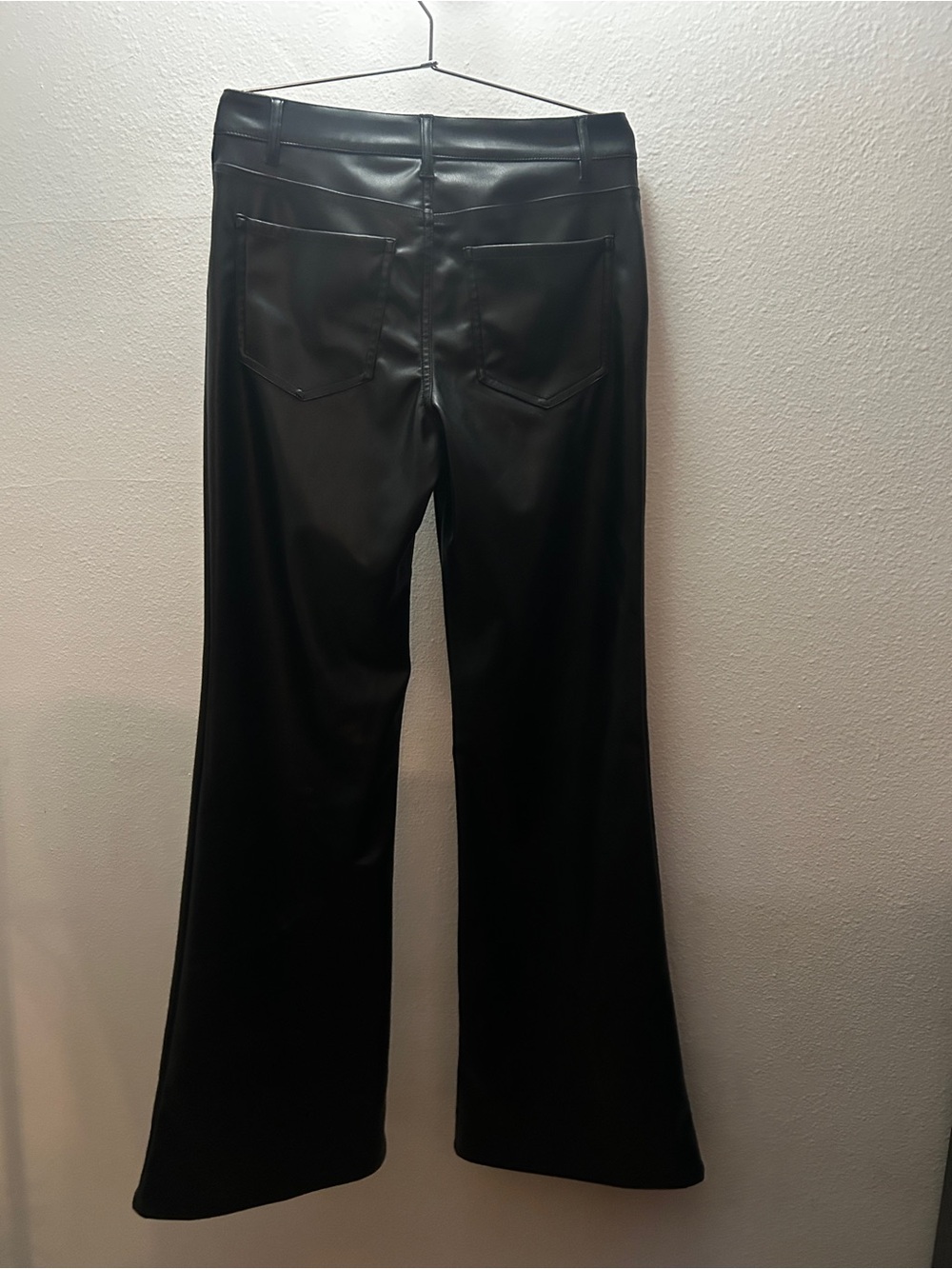 AFRM Black Faux Leather Pants with Drawstring Detail - Picture 6 of 8